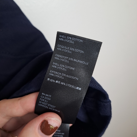 Pilcro Anthropologie Navy Blue Mina A-line Belted Minimalist Mini Skirt Size 6 - Picture 8 of 9